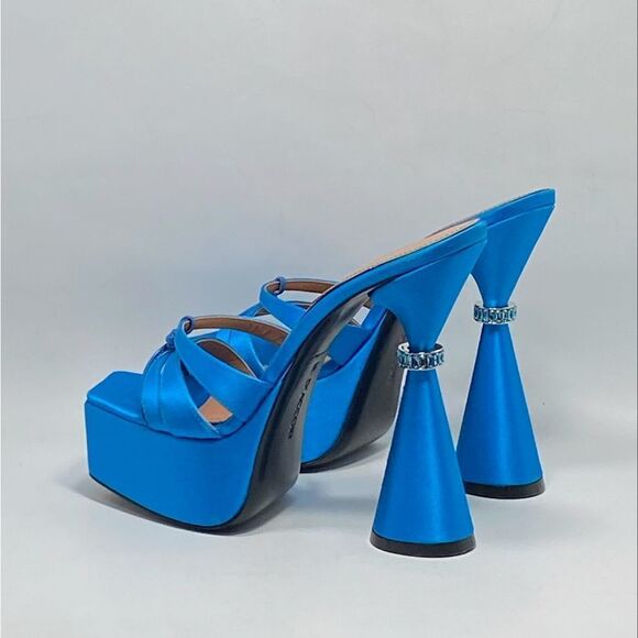 D'Accori Sienna Satin Platform Mules size 36 - Picture 9 of 14